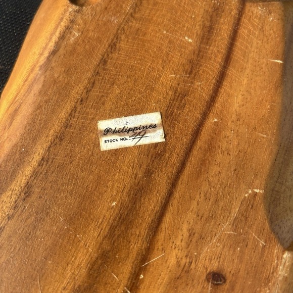 VTG Monkey Pod Wood Wooden Divided Dish Serving Bowl Tray Philippines 15" - Picture 2 of 6